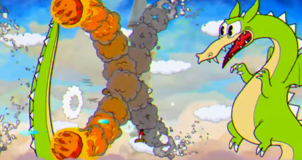 Cuphead screenshot Dragon boss