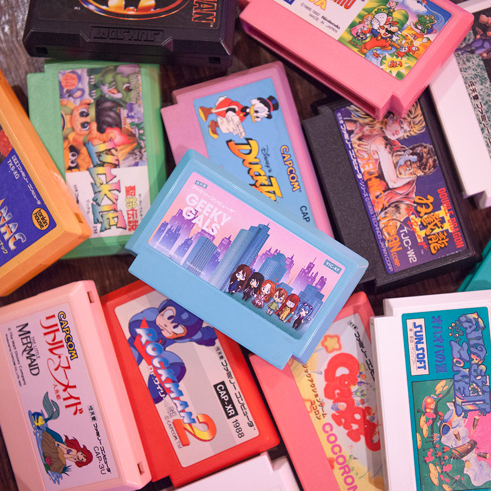 Geeky Gals Mystery Famicom cart