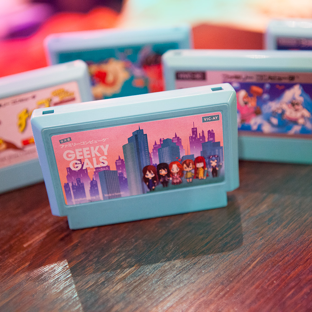 Geeky Gals Mystery Famicom cart