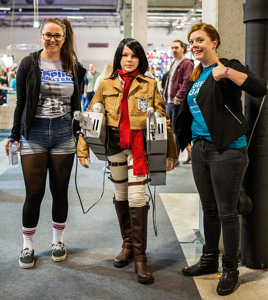 Attack on Titan cosplayer with Geeky Gals at Comic Con Malmö 2015