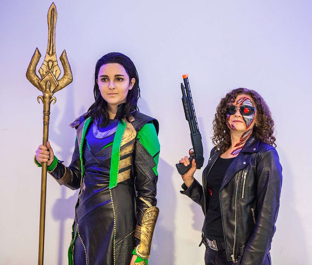 Loki & Terminator cosplay at Comic Con Malmö 2015