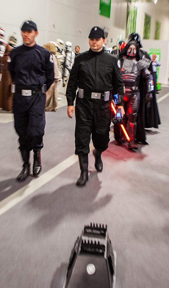 Star Wars cosplayers on parade