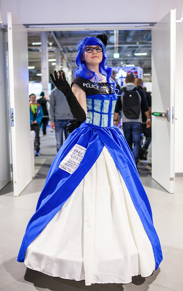 Tardis cosplay at Comic Con Malmö 2015