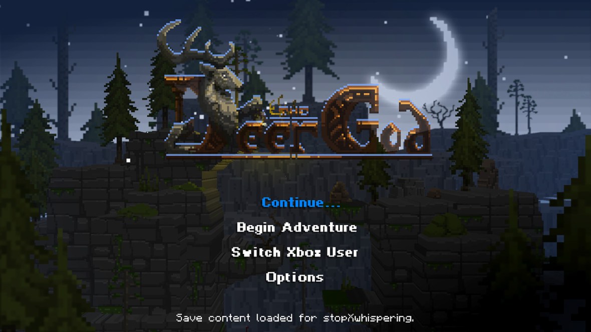 The Deer God Screenshot - Start screen The Deer God Screenshot - Start screen