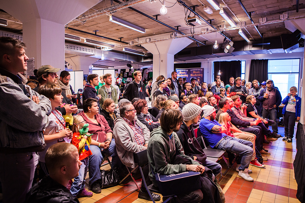 Audience at Retrospelsfestivalen 2015