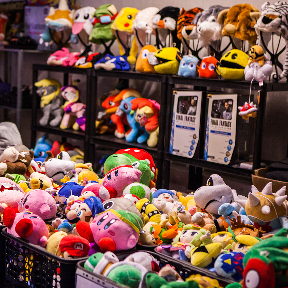 Plushies at Retrospelsfestivalen 2015