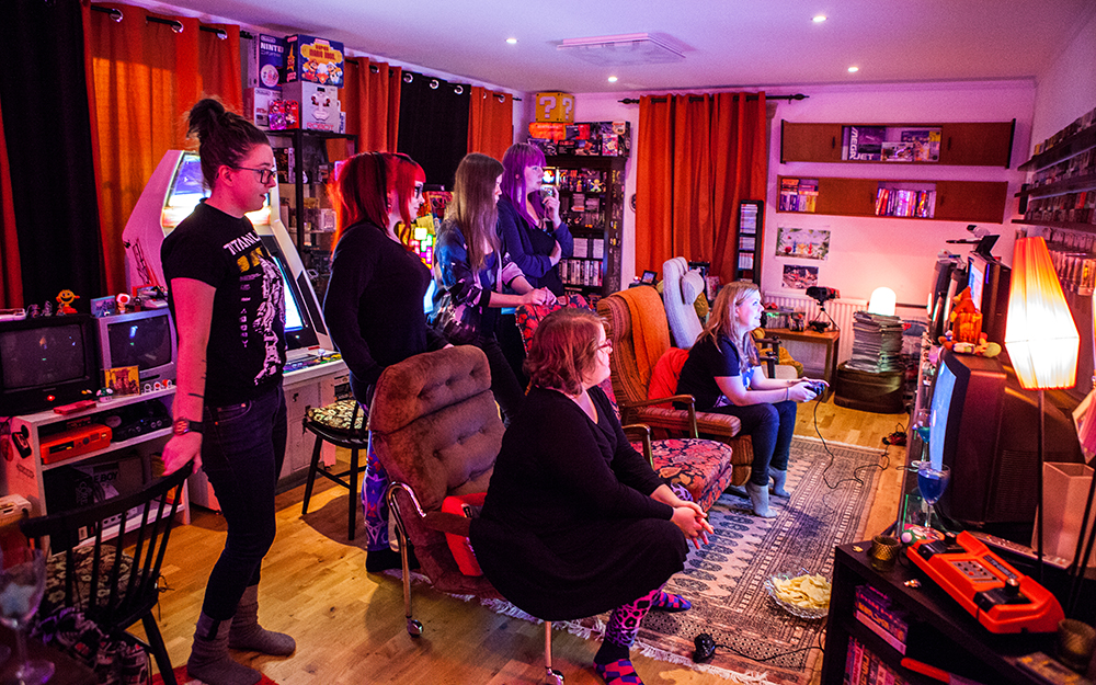 Becki playing Gitaroo Man