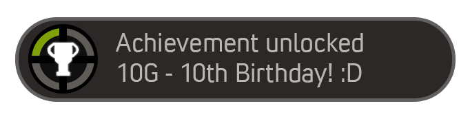 Xbox Achievement 10G - 10th birthday