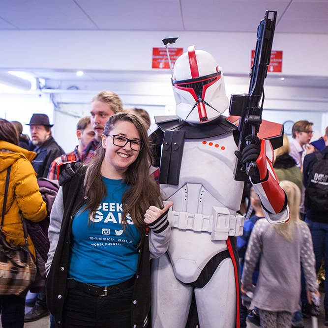 Clone trooper cosplay at Sci-Fi World