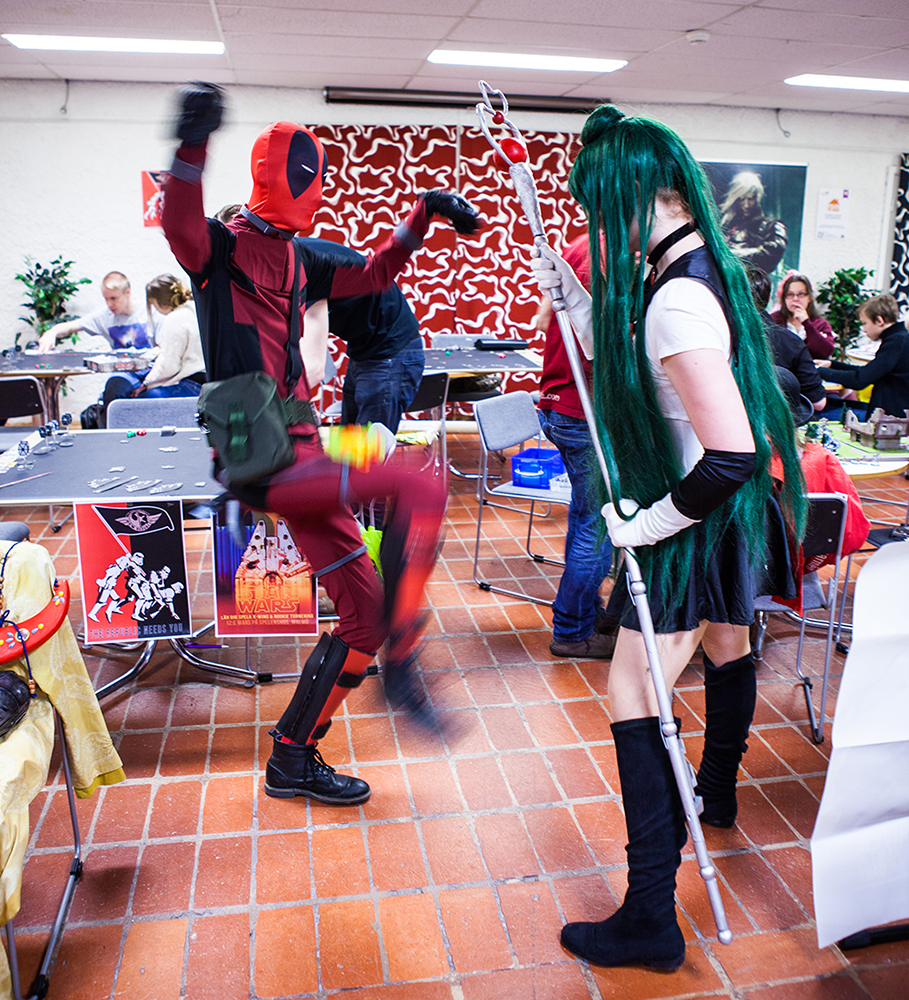 Deadpool cosplay at Sci-Fi World