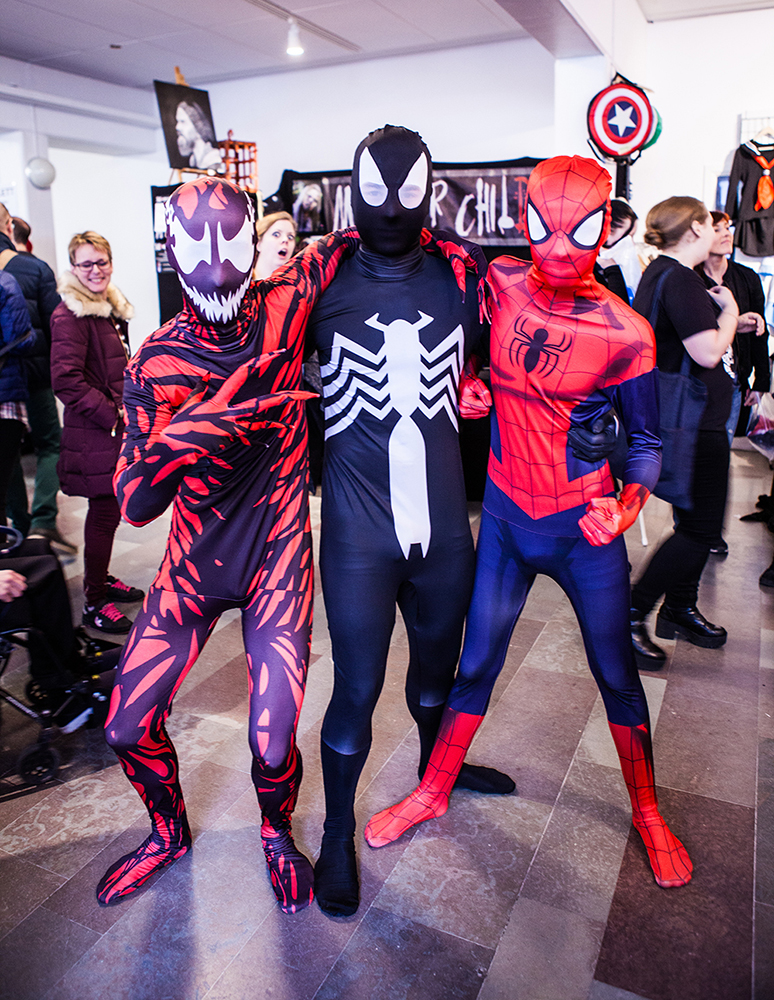 Spiderman and friends at Sci-Fi World