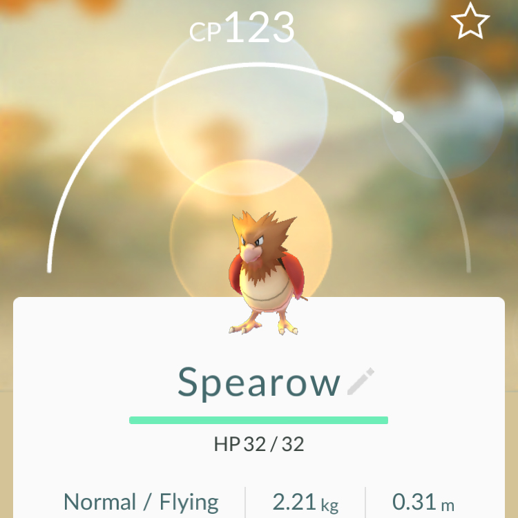 Spearow - Pokémon Go