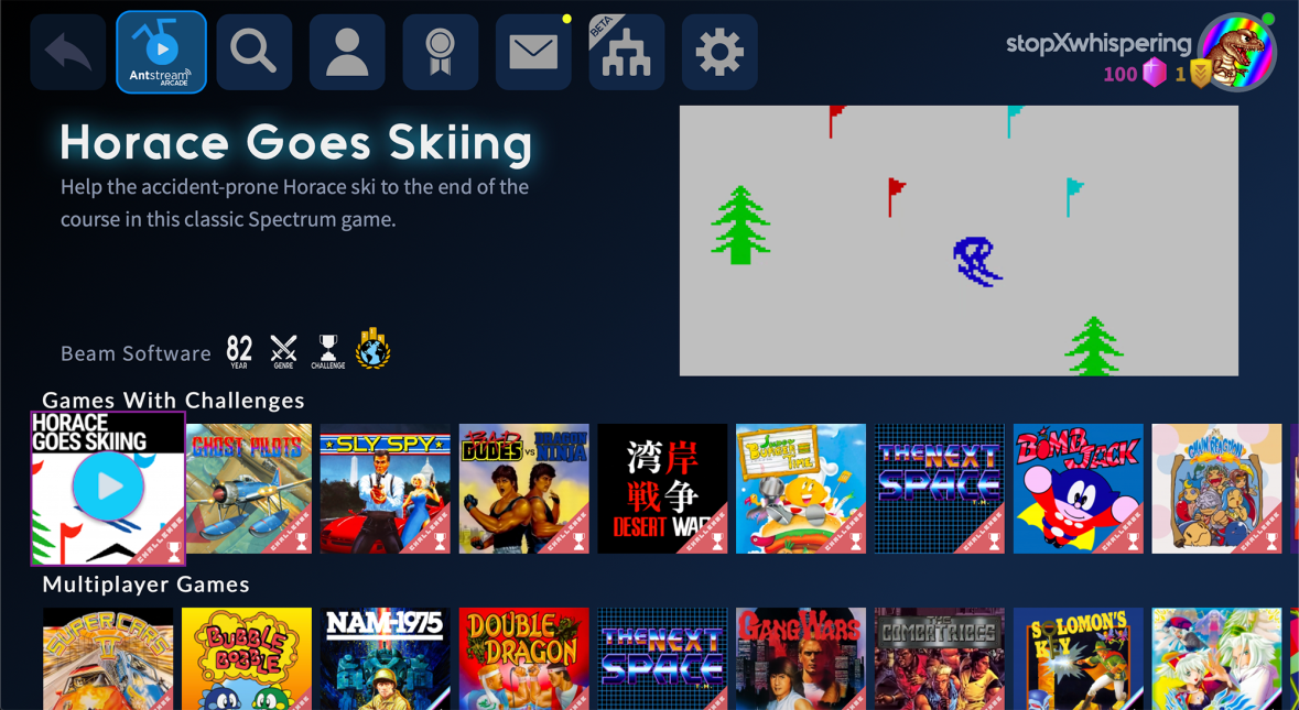 Antstream Arcade - Horace Goes Skiing