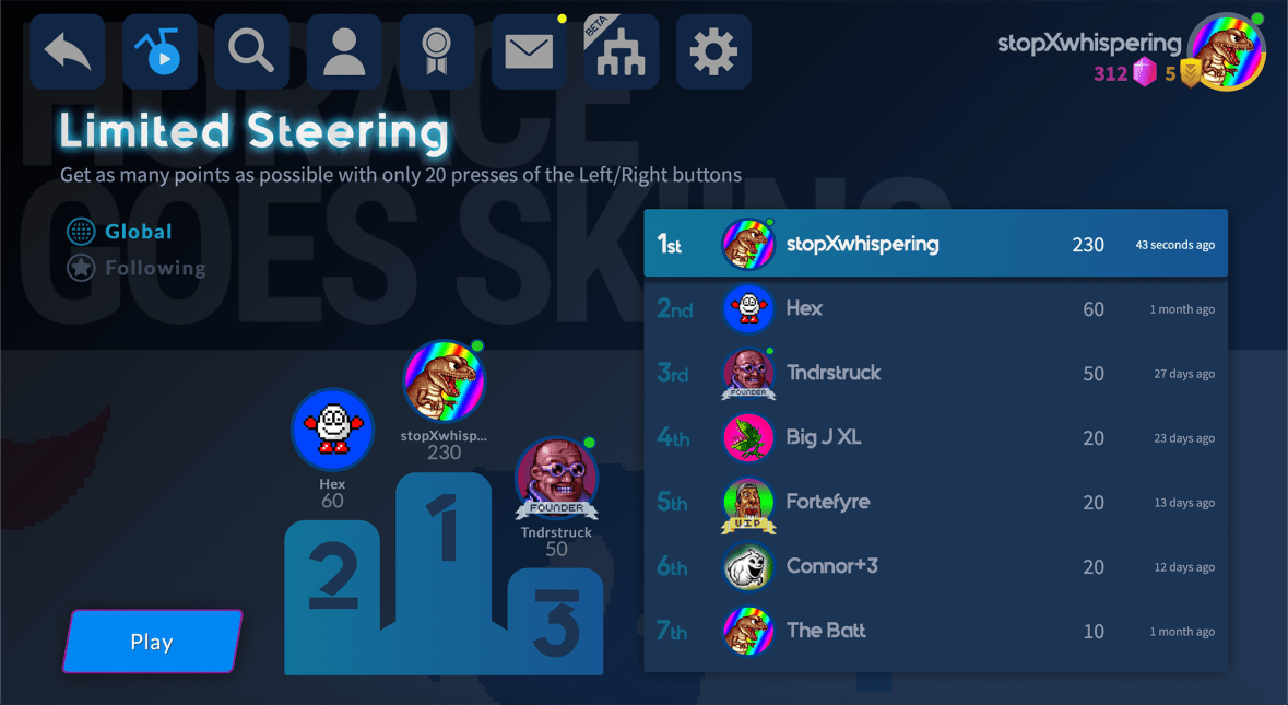 Horace Goes Skiing - Antstream Challenge Highscore